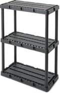 Gracious Living 4 Pack Light Duty Storage Shelves - Versatile 3-Tier