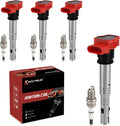 UF529 Ignition Coil Pack and Double Iridium Spark Plugs Set of 4