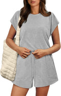 Two Piece Sets for Women Sweatsuit Casual Tracksuits Short Sleeve