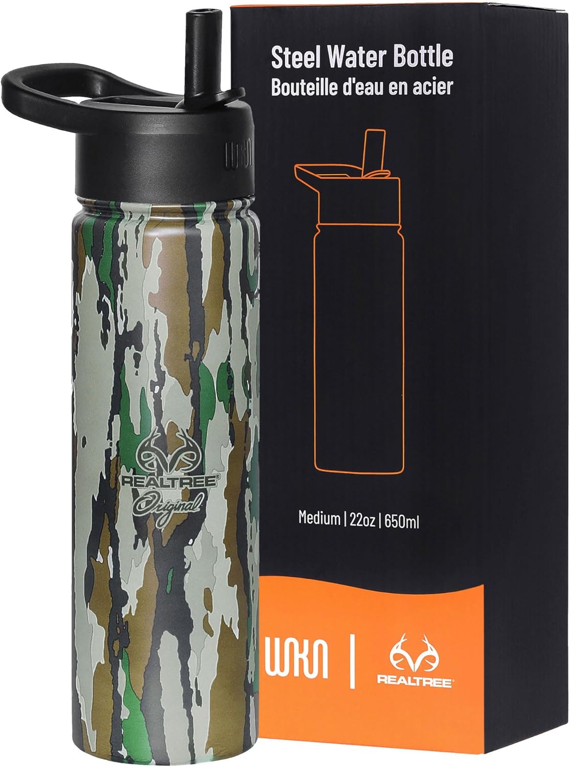 Wildkin Realtree 22oz Kids Water Bottle - Durable & Leakproof