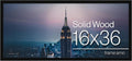 Frame Amo 16x36 Black Solid Wood Poster Frame - Sleek Plexiglass Faced
