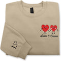 Custom Embroidered Valentines Day Hoodie - Personalized with Your Name!