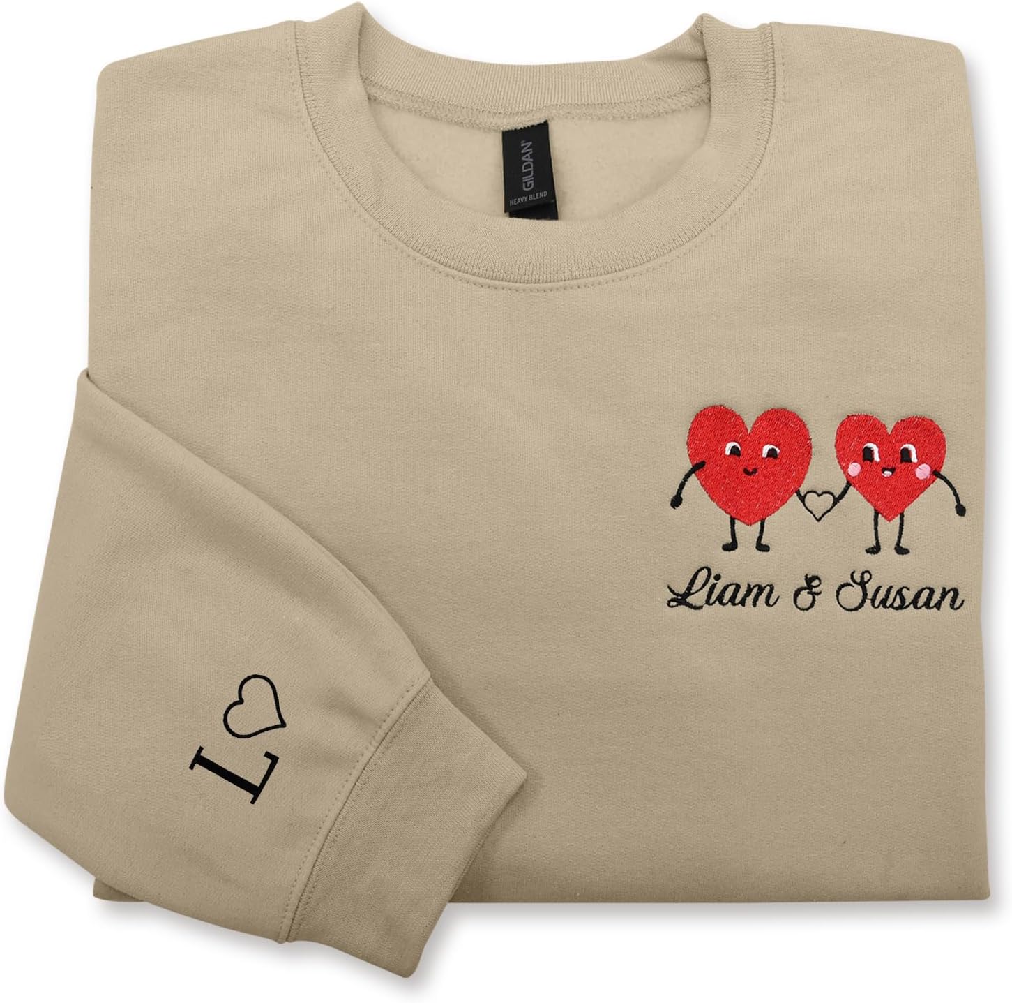 Custom Embroidered Valentines Day Hoodie - Personalized with Your Name!