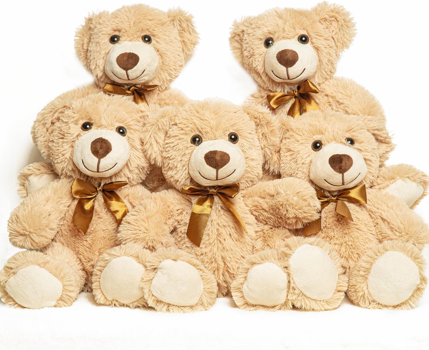 Bulk Teddy Bears 5 Pack 13.5 in Teddy Bear Stuffed Animals