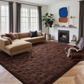 6x9 Ft Large Shag Rug for Living Room - Ultra Soft Brown Comfort