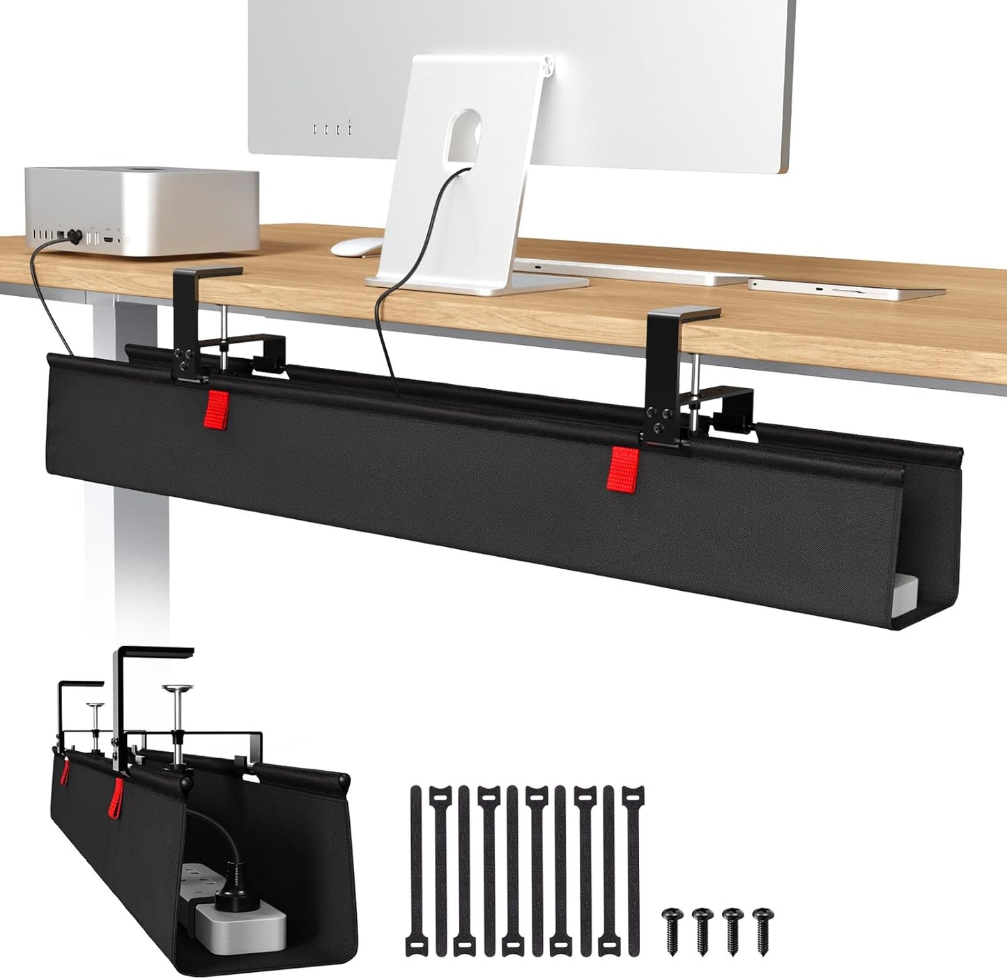 Under Desk Cable Management Tray for Easy Organization and Storage