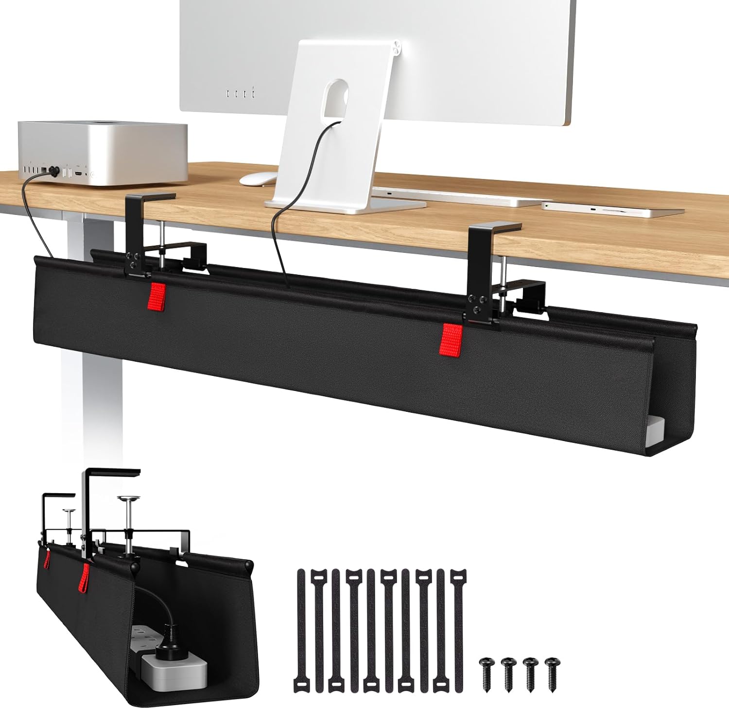 Under Desk Cable Management Tray for Easy Organization and Storage
