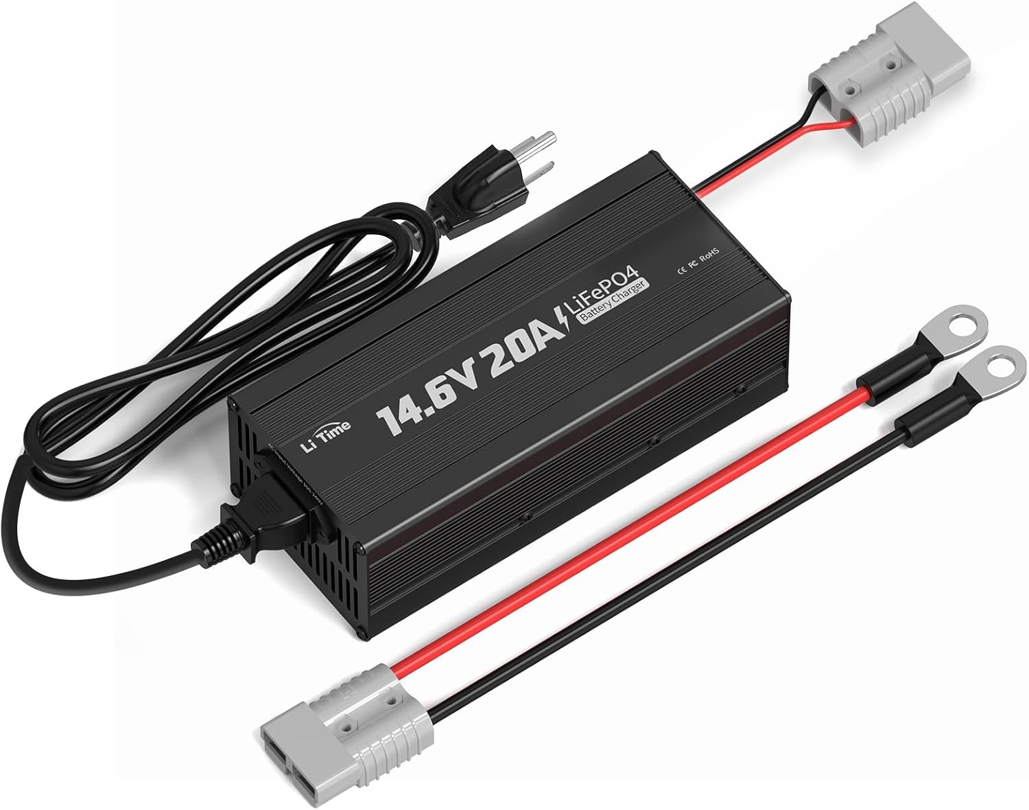 LiTime 12V 20A Lithium Battery Charger for Fast Charging Needs