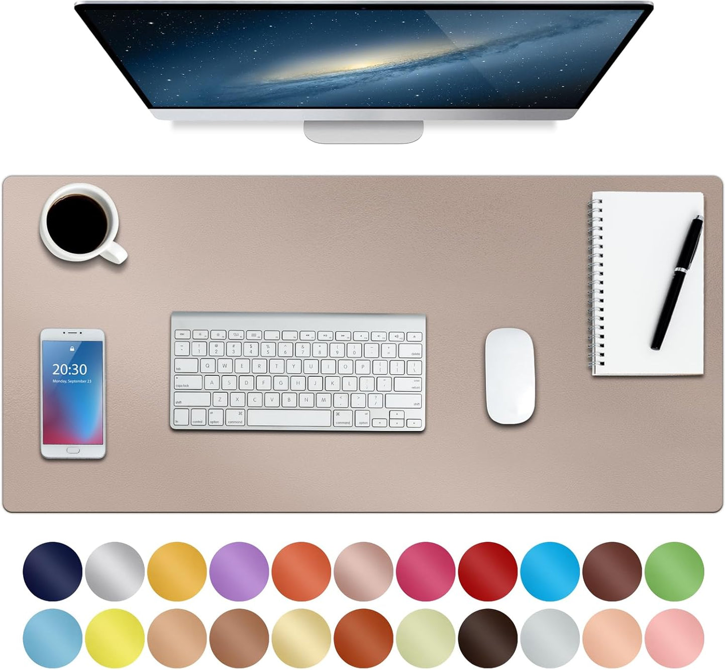 Boutilon Leather Desk Pad: Non-Slip, Waterproof, Stylish 30x14 Office Mat!