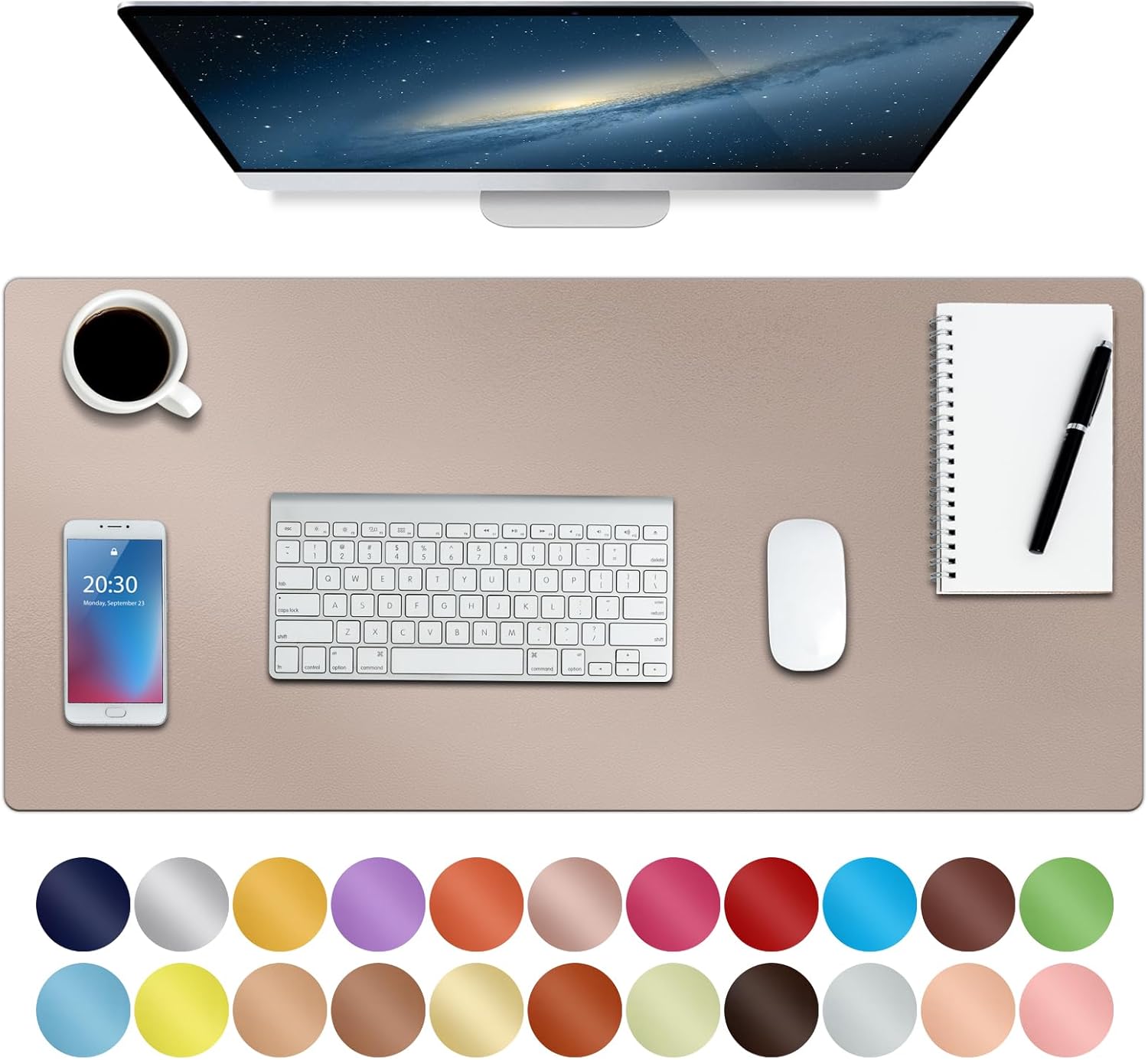 Boutilon Leather Desk Pad: Non-Slip, Waterproof, Stylish 30x14 Office Mat!