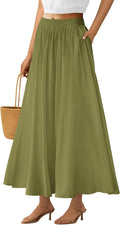 Women's Ruffle High Waisted Maxi Skirt - Flowy Summer Style