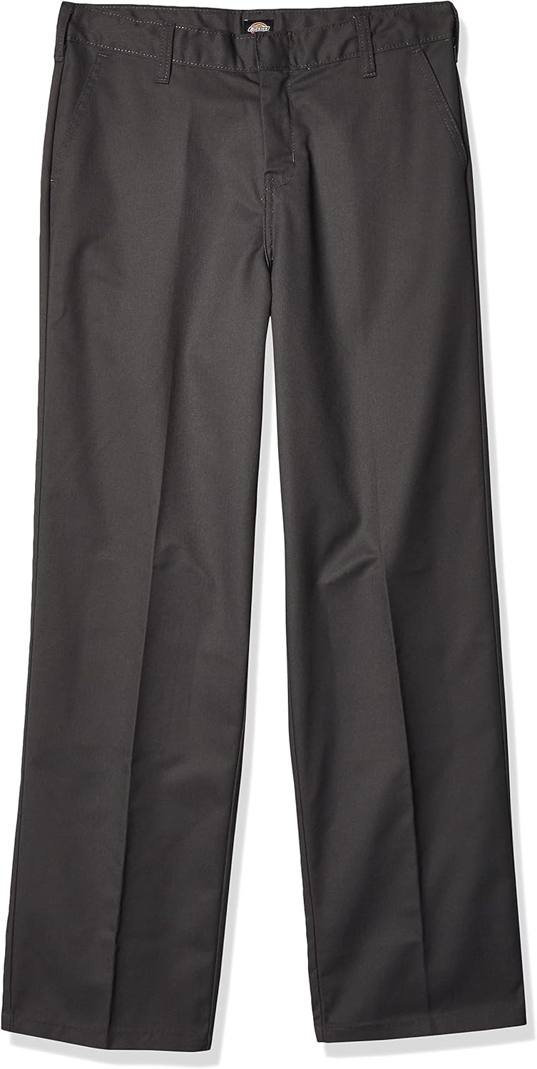 Dickies Boys' Flexwaist Flat Front Pants for School Uniforms