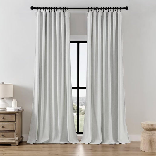 Joydeco Light Filtering Curtains 108 Inch Length for Home Decor