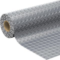 7.8 x 20 ft Garage Floor Mat - Heavy Duty Diamond Plate Vinyl