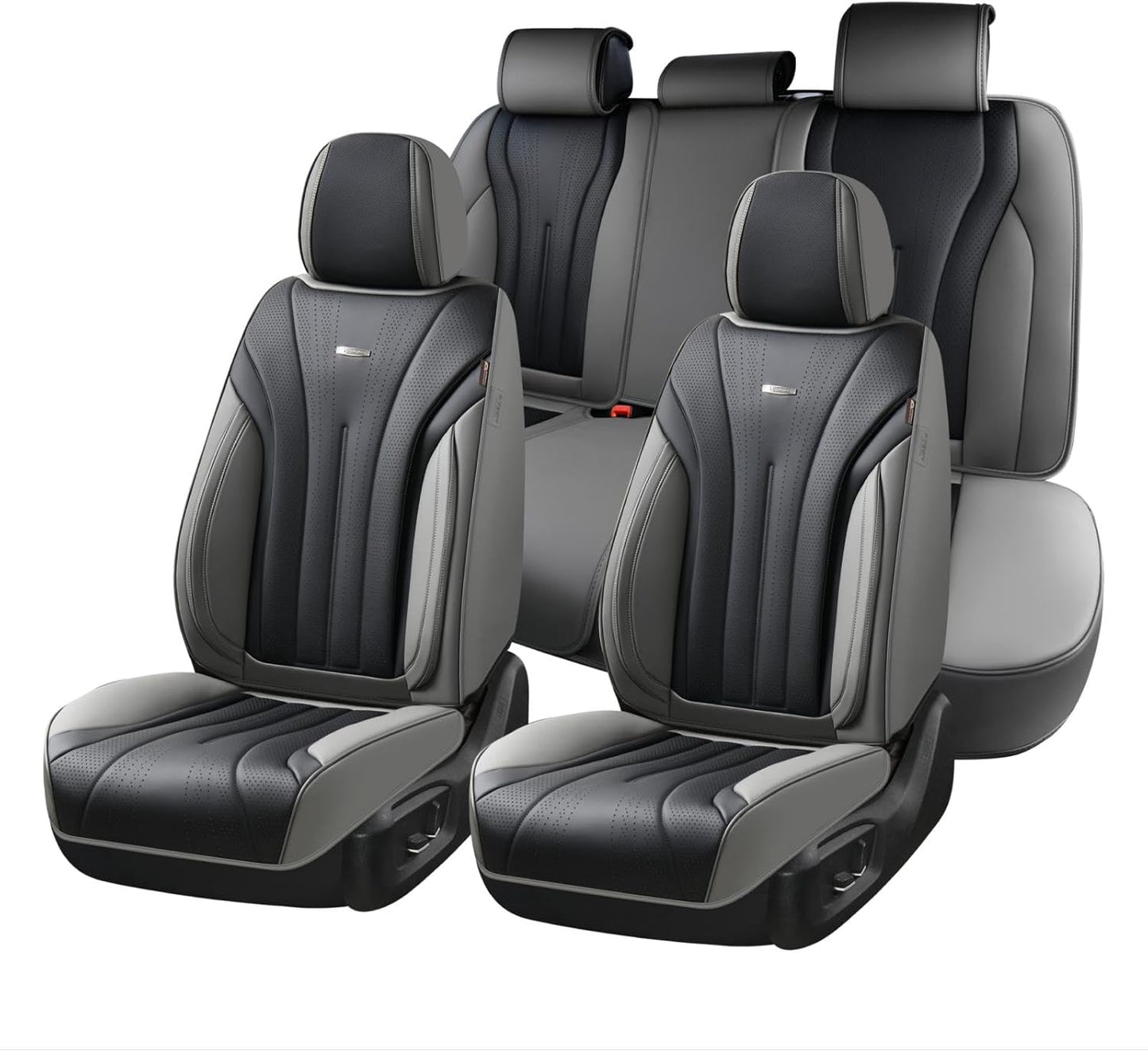 Coverado Front and Rear Seat Covers - Luxury Waterproof Leather