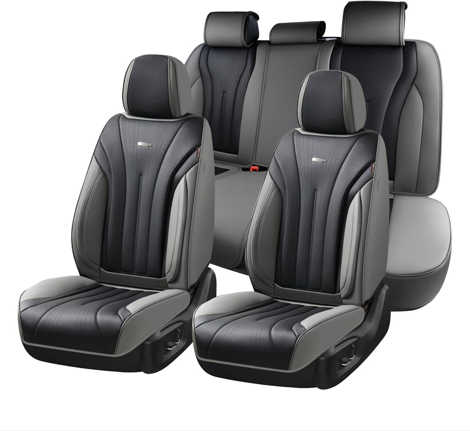 Coverado Front and Rear Seat Covers - Luxury Waterproof Leather