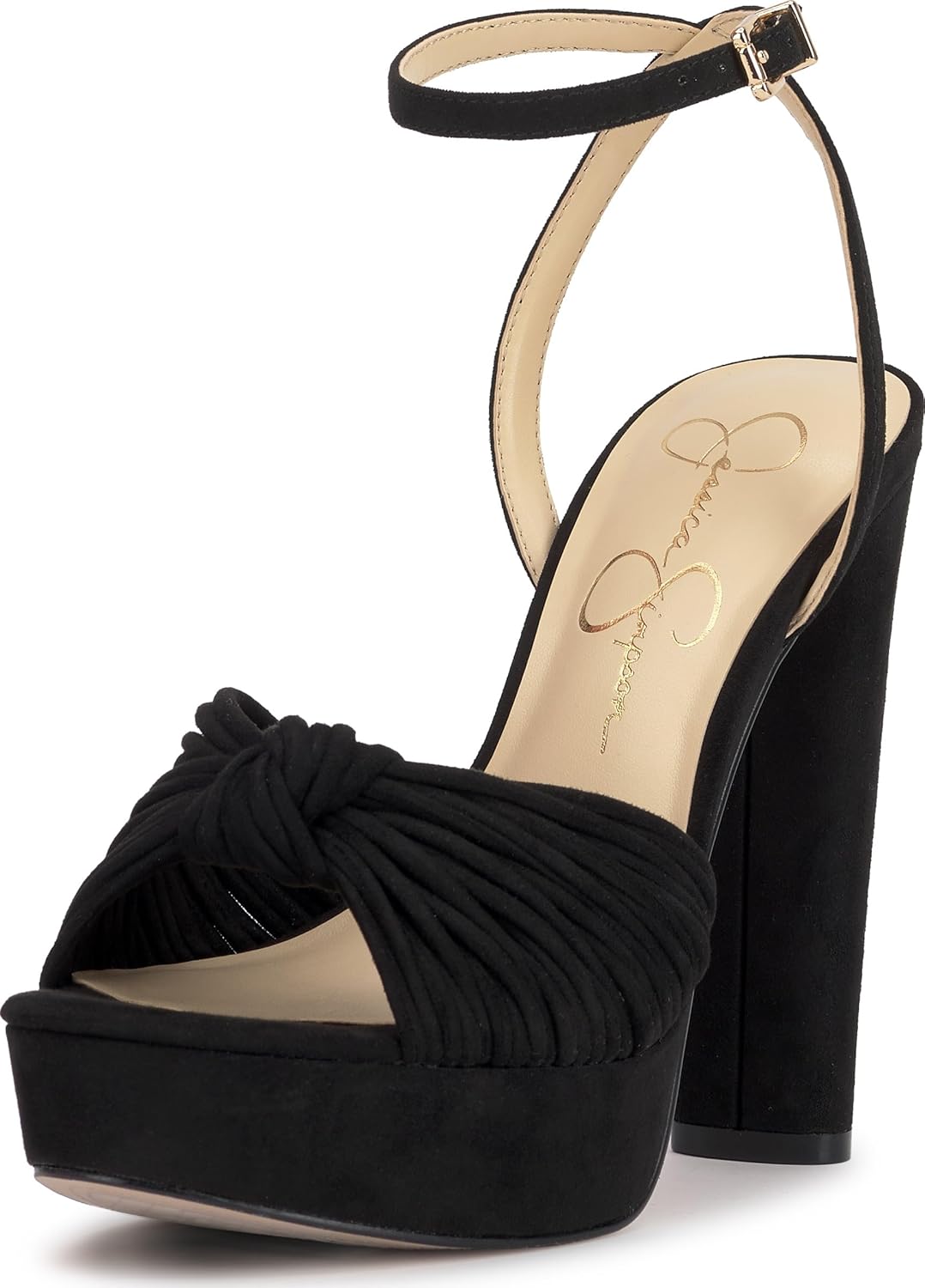 Jessica Simpson Womens Block Heel Ankle Strap Sandals for Style