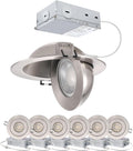 4-inch Gimbal LED Recessed 6 Pack - Adjustable Tilt and 5CCT Options