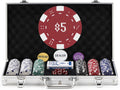 300Pcs Numbered Poker Chips Set for Texas Holdem - Complete Tournament
