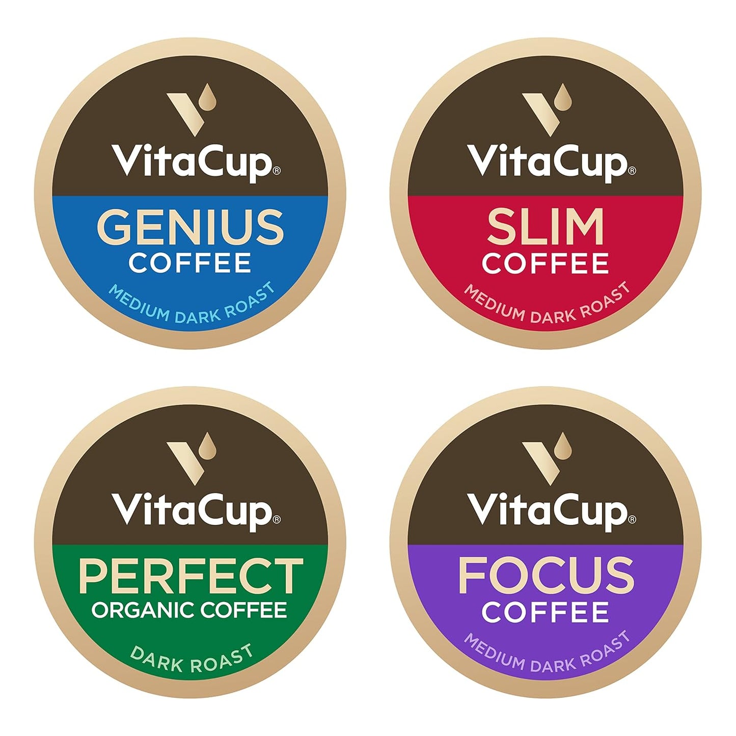 VitaCup Coffee Pods Variety Pack for Energy, Focus, and Clarity