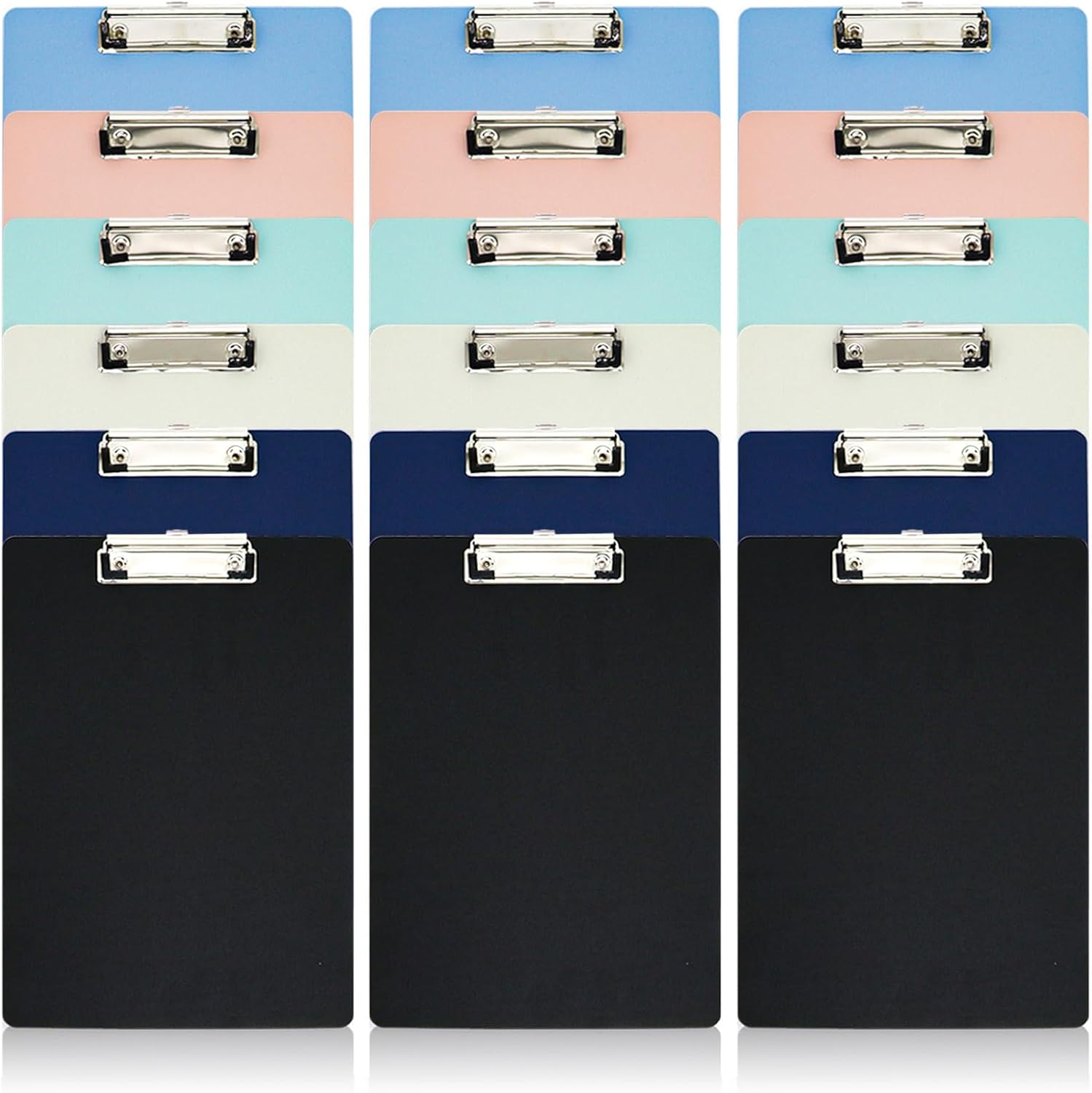 BOMEI PACK Color Clipboards 18 Pack for Classroom and Office