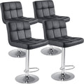 DUMOS Bar Stools Set of 4 Adjustable Swivel Counter Stools - Cushy PU