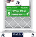 MervKing 20x20x2 Air Filter 4-Pack - MERV 8 Filtration