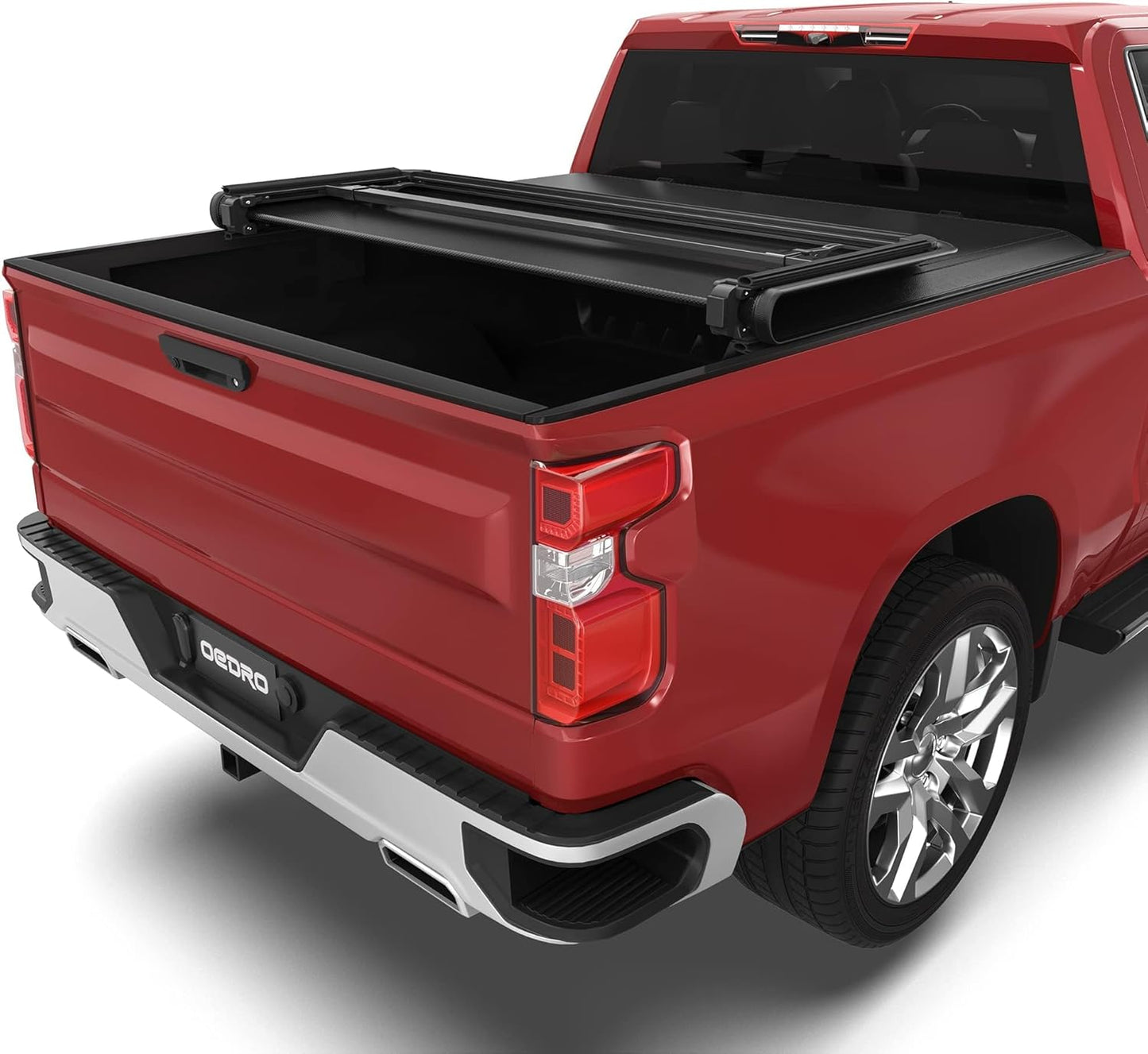 oEdRo Tri-Fold Truck Bed Soft Tonneau Cover for Chevy Silverado
