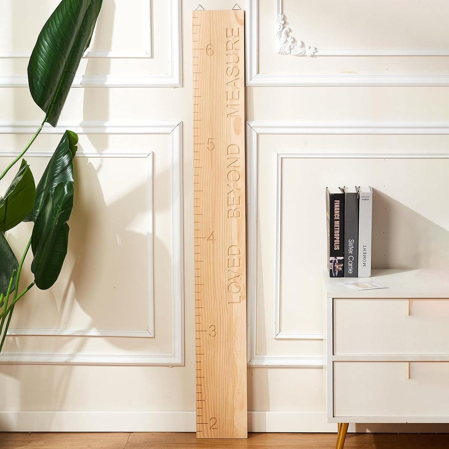 One-Piece Solid Wood Growth Chart for Kids - Nursery Decor
