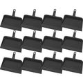 Heavy-Duty Black Plastic Dust Pan 12-in (Pack of 12) - Durable
