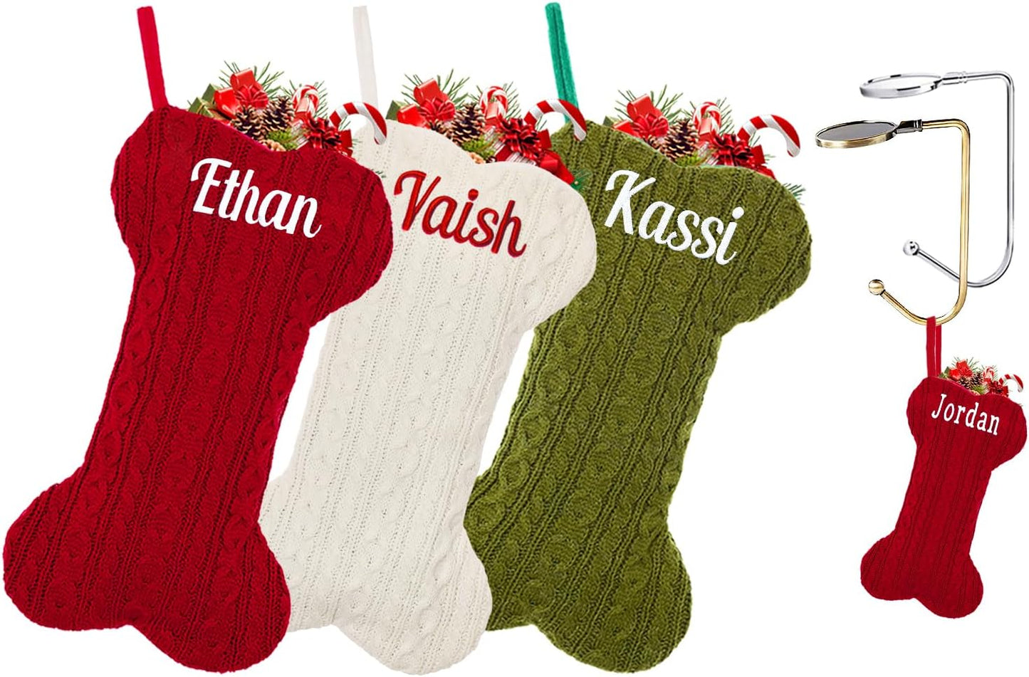 Personalized Pet Christmas Stocking for Dogs and Cats - Large