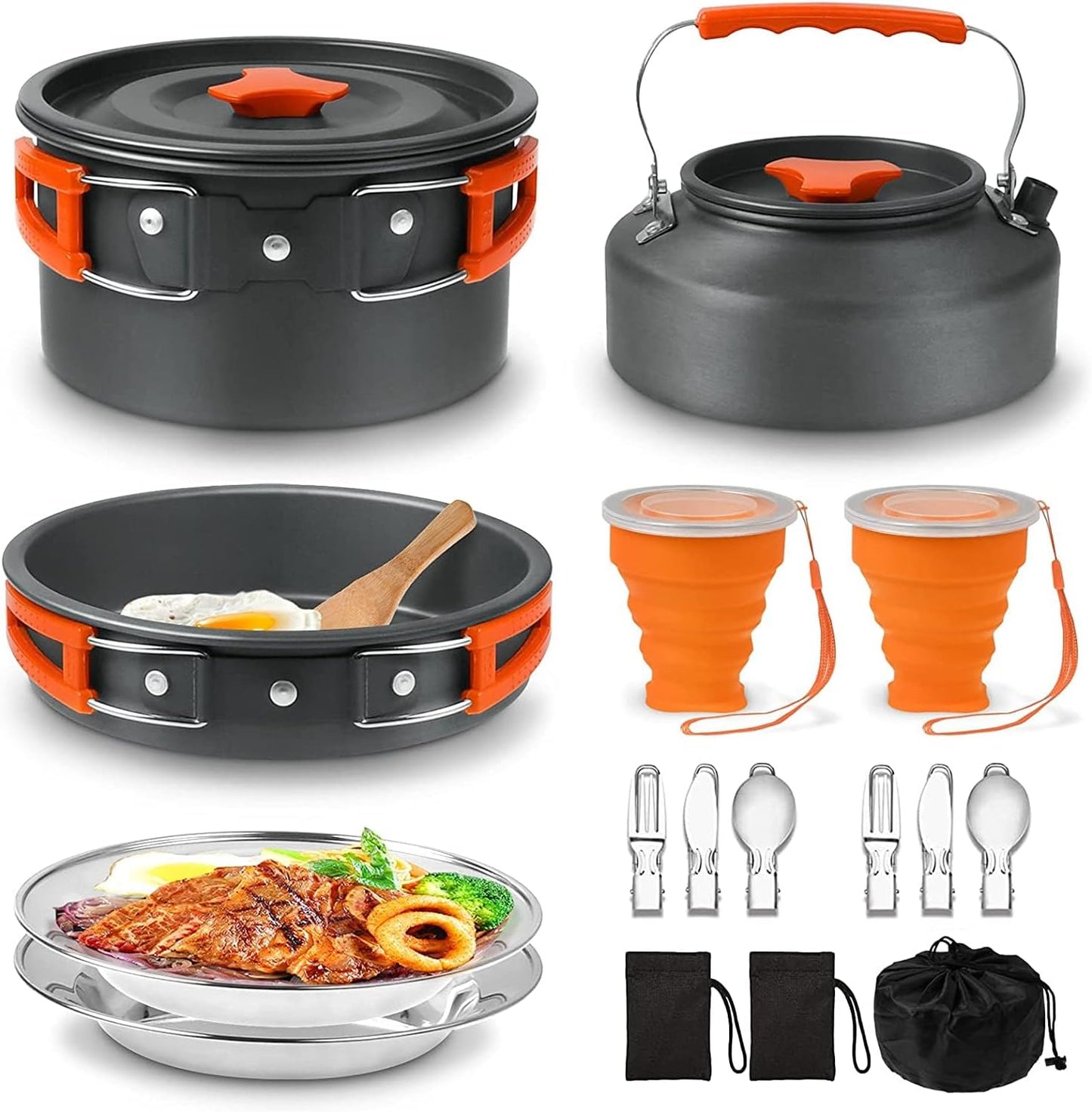 Compact Outdoor Cookware Set for Adventure - Sanheshun
