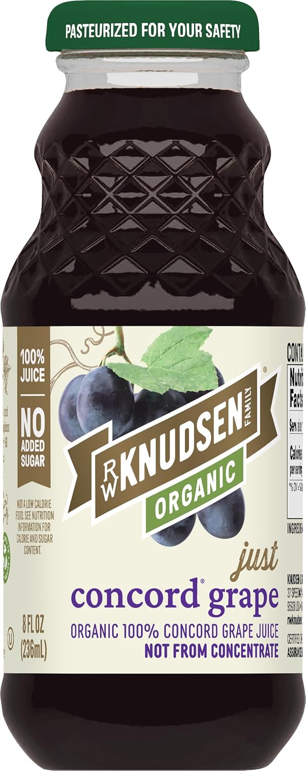 R.W. Knudsen Organic Just Concord Grape Juice, Pure Taste & Quality
