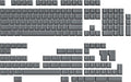 Ranked POM Blank Premium Keycap Set - Thick Cherry Profile Ash Grey