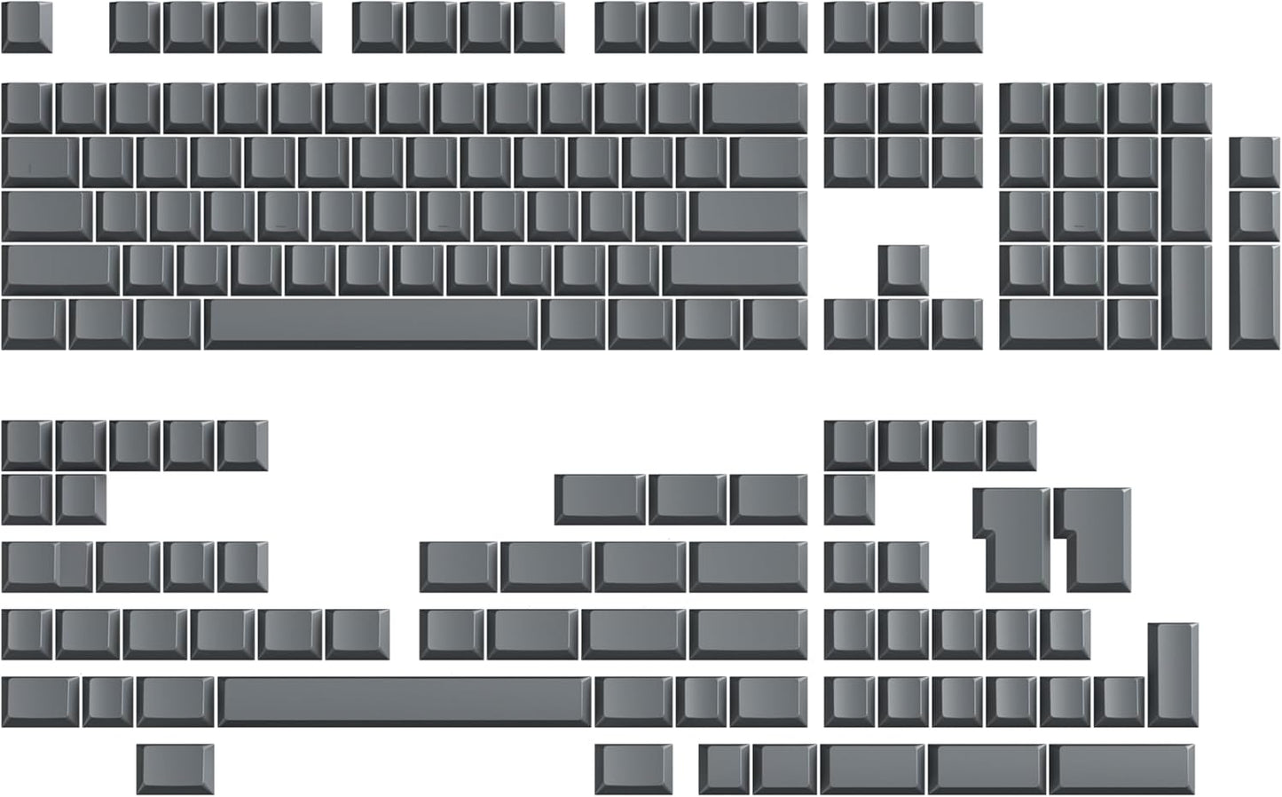 Ranked POM Blank Premium Keycap Set for Custom Mechanical Keyboards