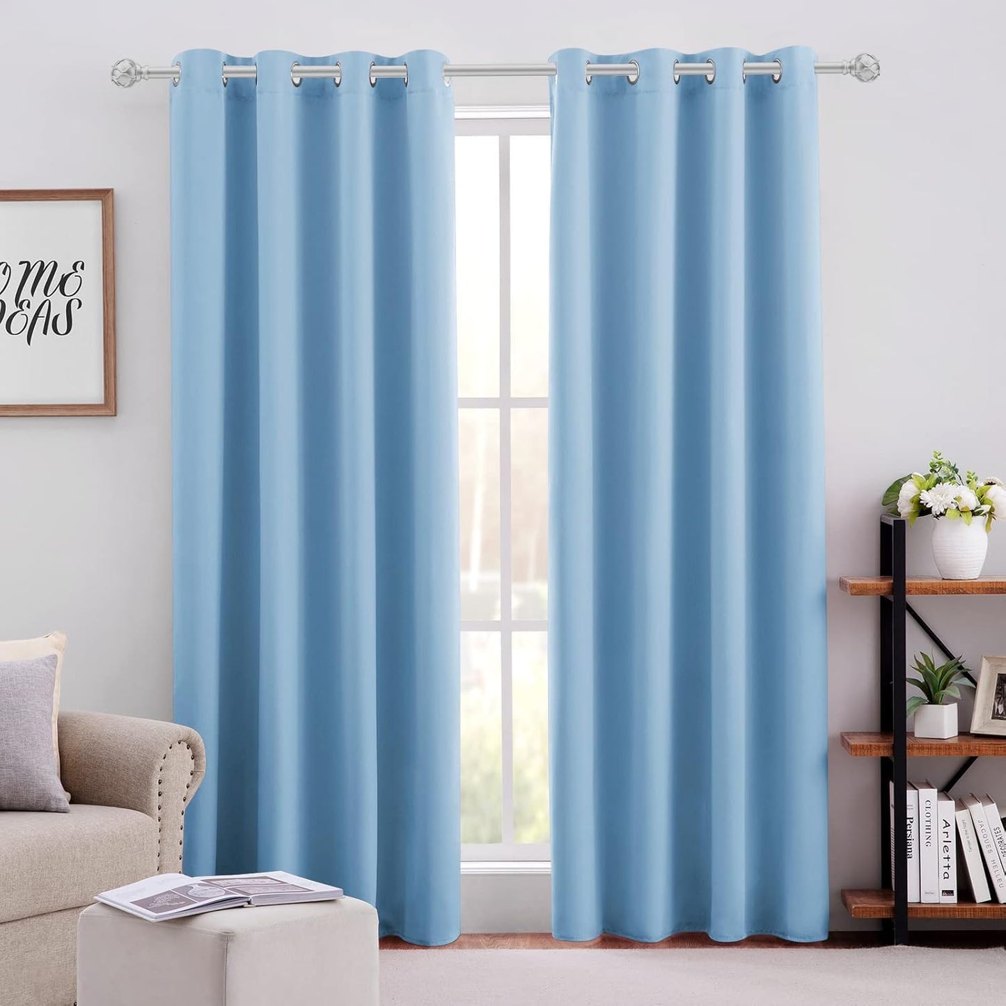 Blackout Curtains for Bedroom 52 X 96 Inch Set of 2 Panels