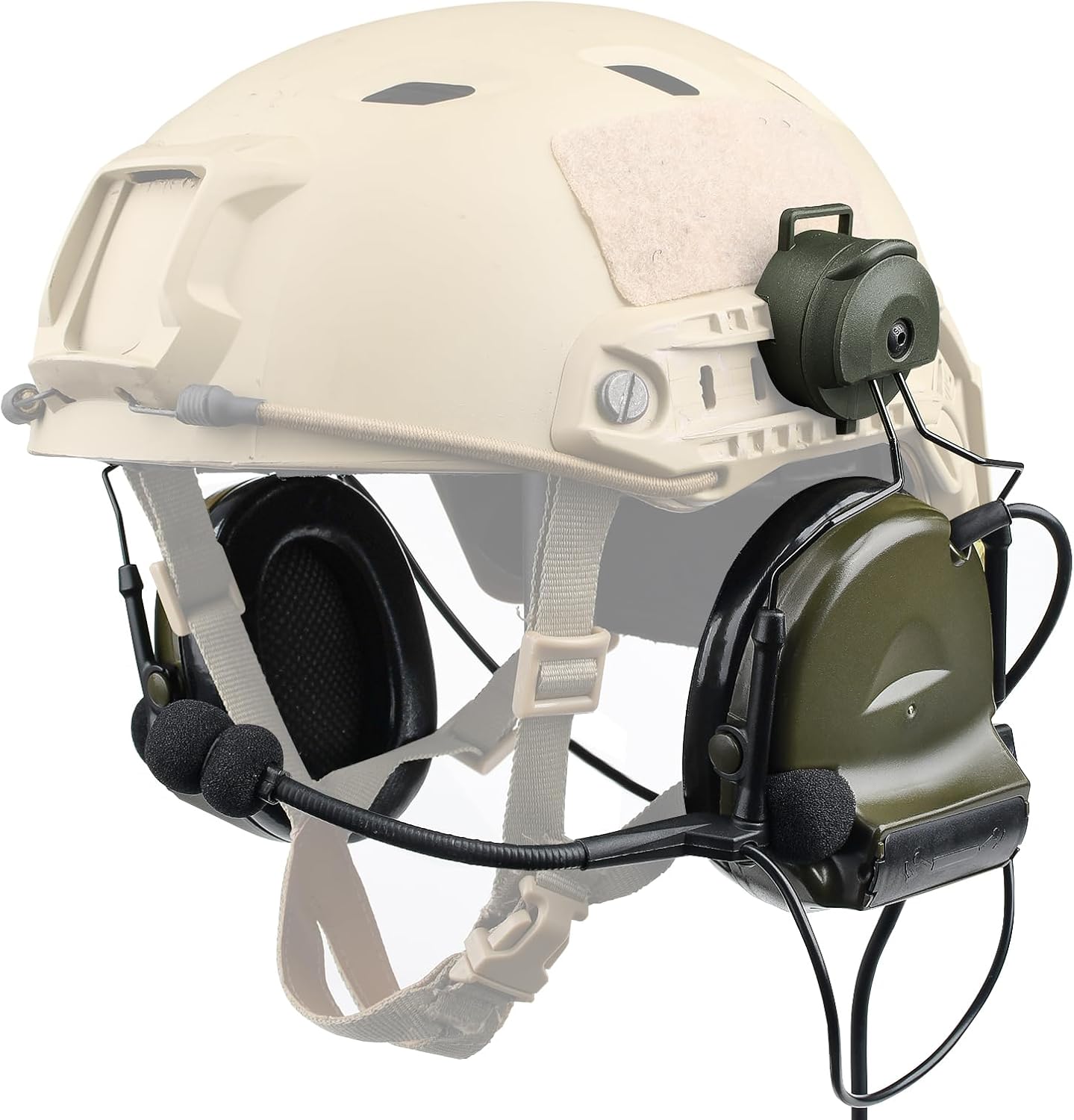 Adjustable Tactical Headset for Arc Rail Helmets