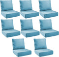 Outdoor Cushion Set for Patio Furniture 8-Pack - 6 Inch Plush