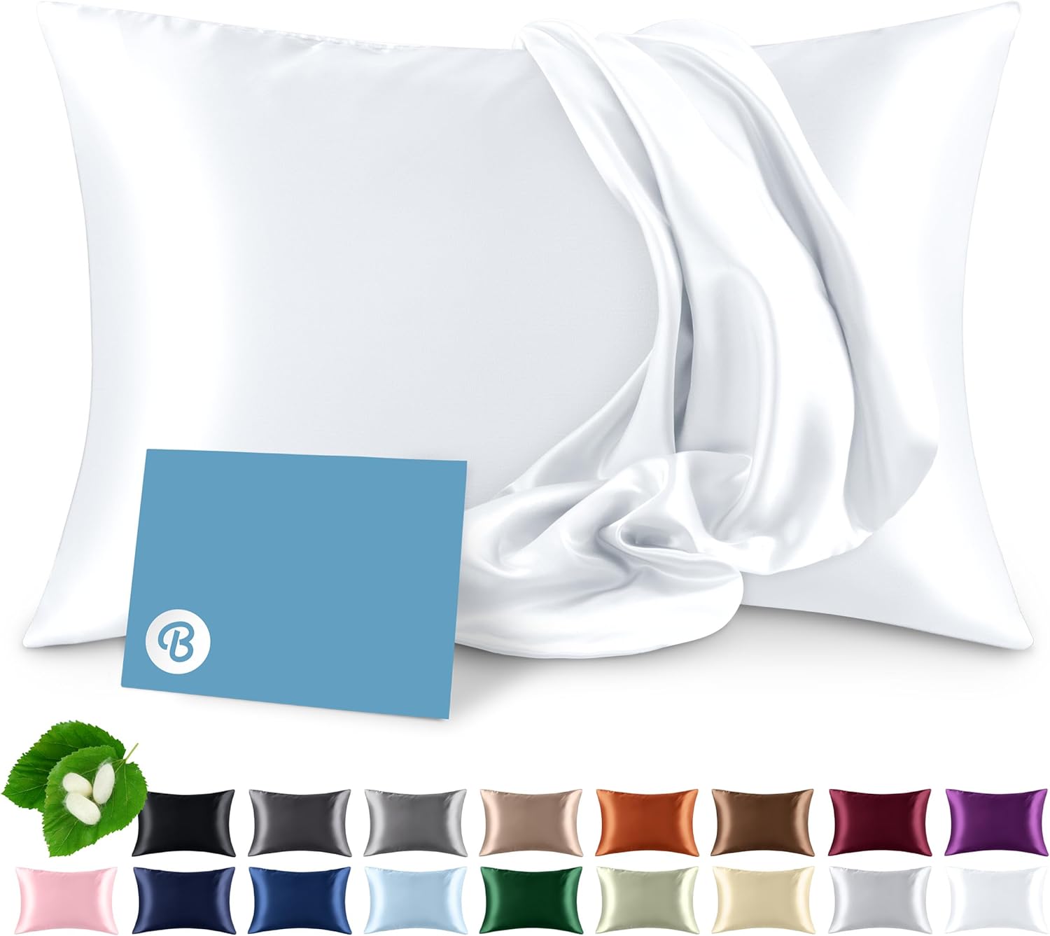 Bare Home 100% Mulberry Silk Pillowcase for Hair and Skin Care