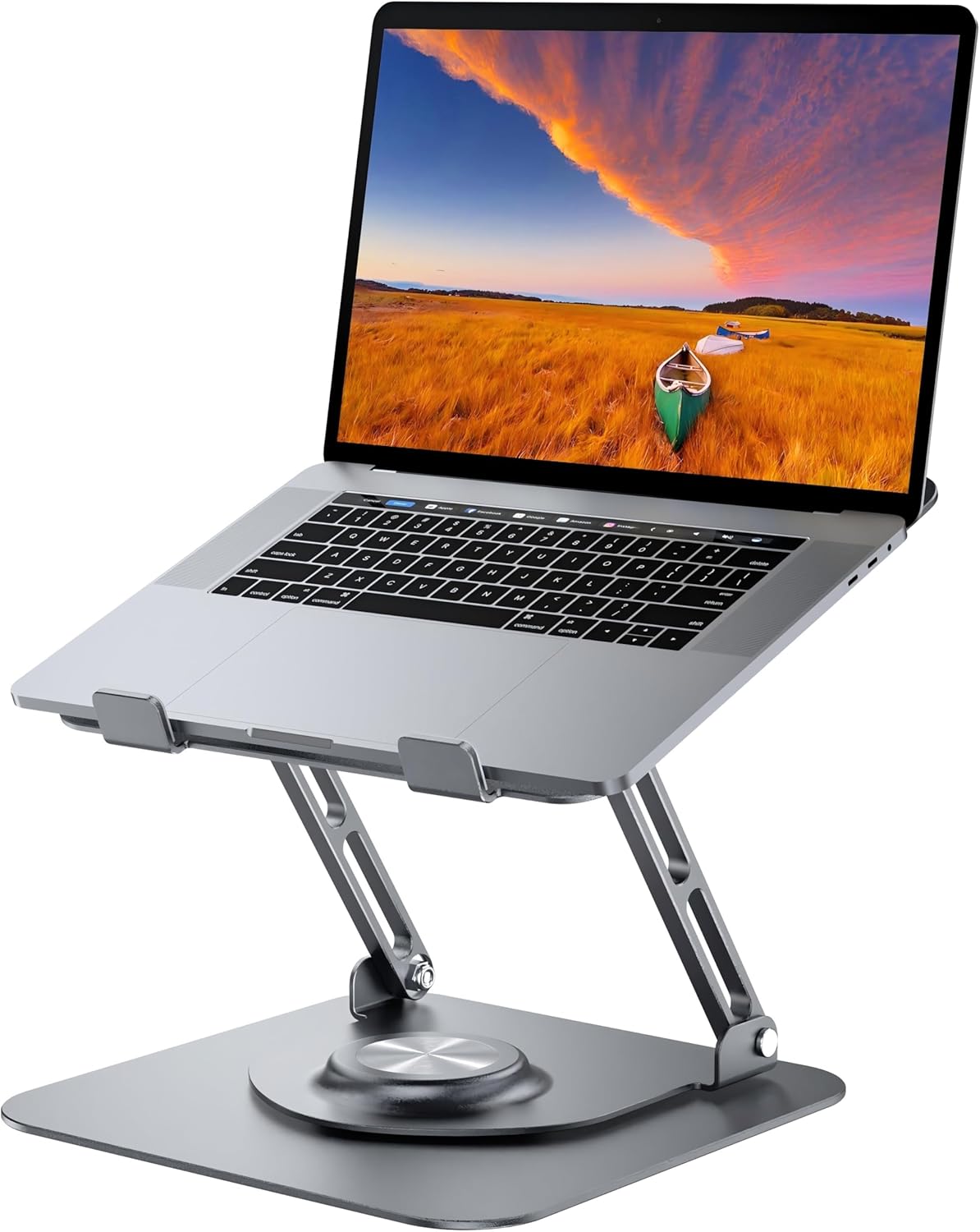 Ergonomic JOYEKY Laptop Stand: 360 Rotation for Collaborative Work