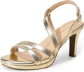 Women's Platform Strappy Heels - Comfortable Dressy Open Toe Sandals 3