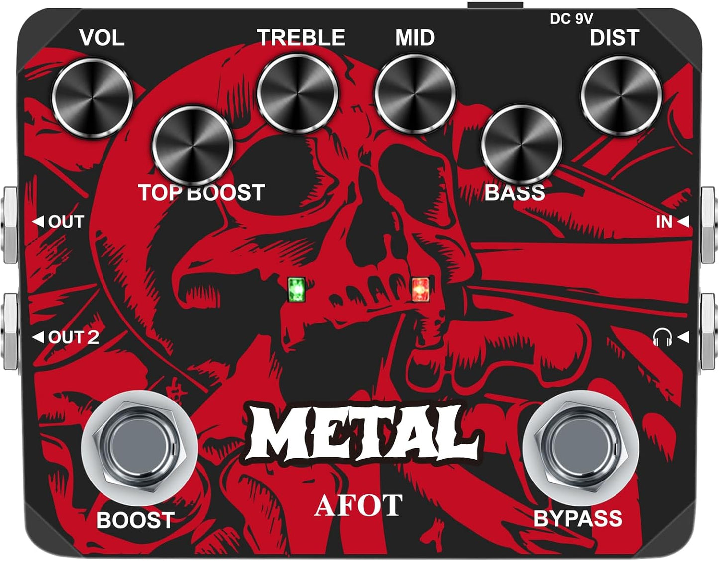 Heavy Metal Distortion Guitar Pedal for Rock and Punk Sounds