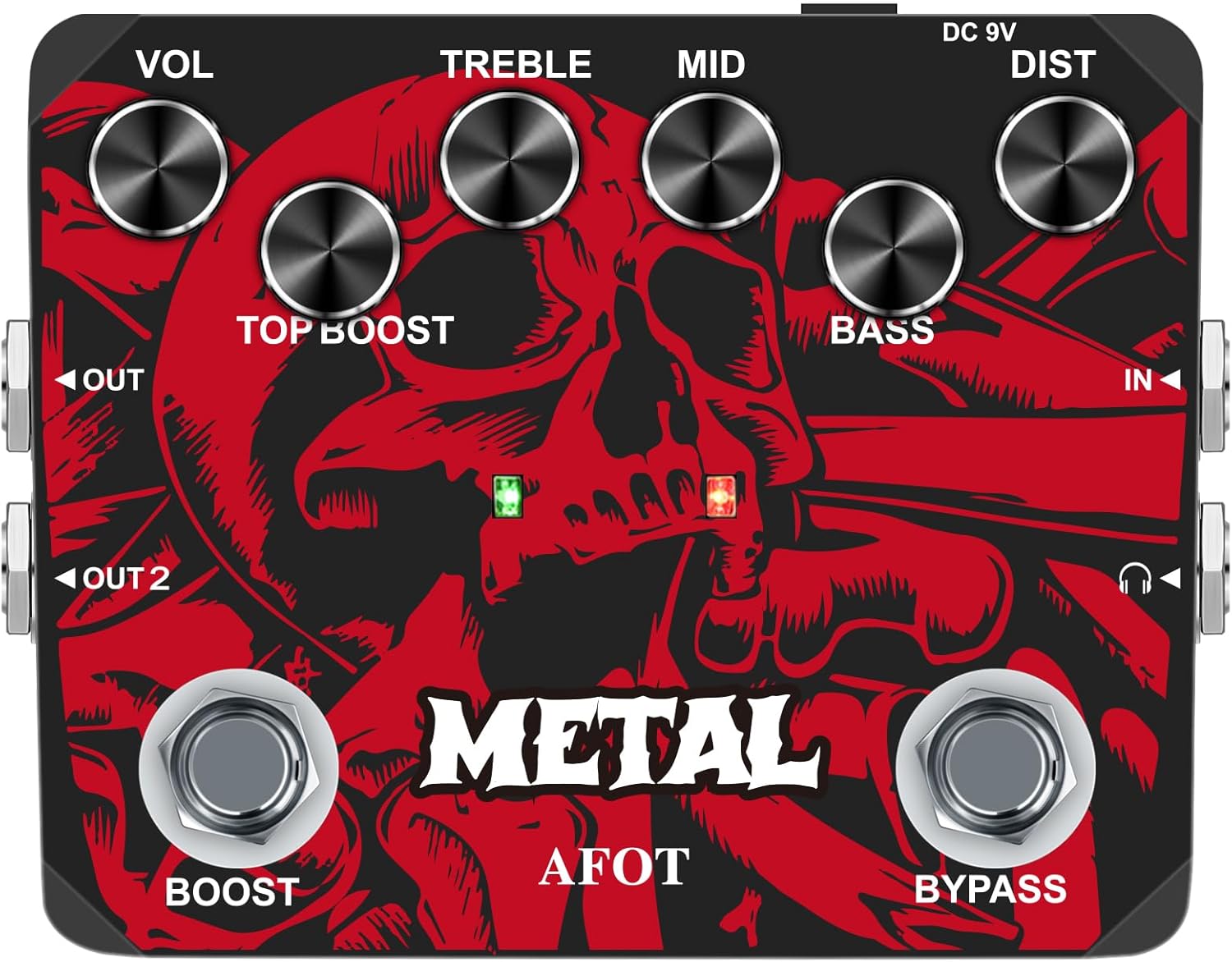Heavy Metal Distortion Guitar Pedal for Rock and Punk Sounds