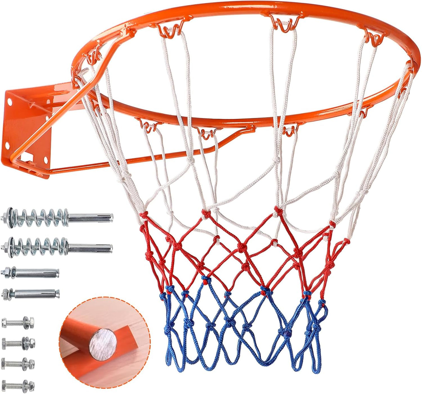 Dripex Solid Basketball Rim 18 Inch Heavy Duty Replacement Rim