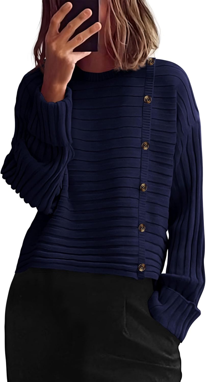 PRETTYGARDEN Womens Sweaters Casual Long Sleeve Knit Pullover