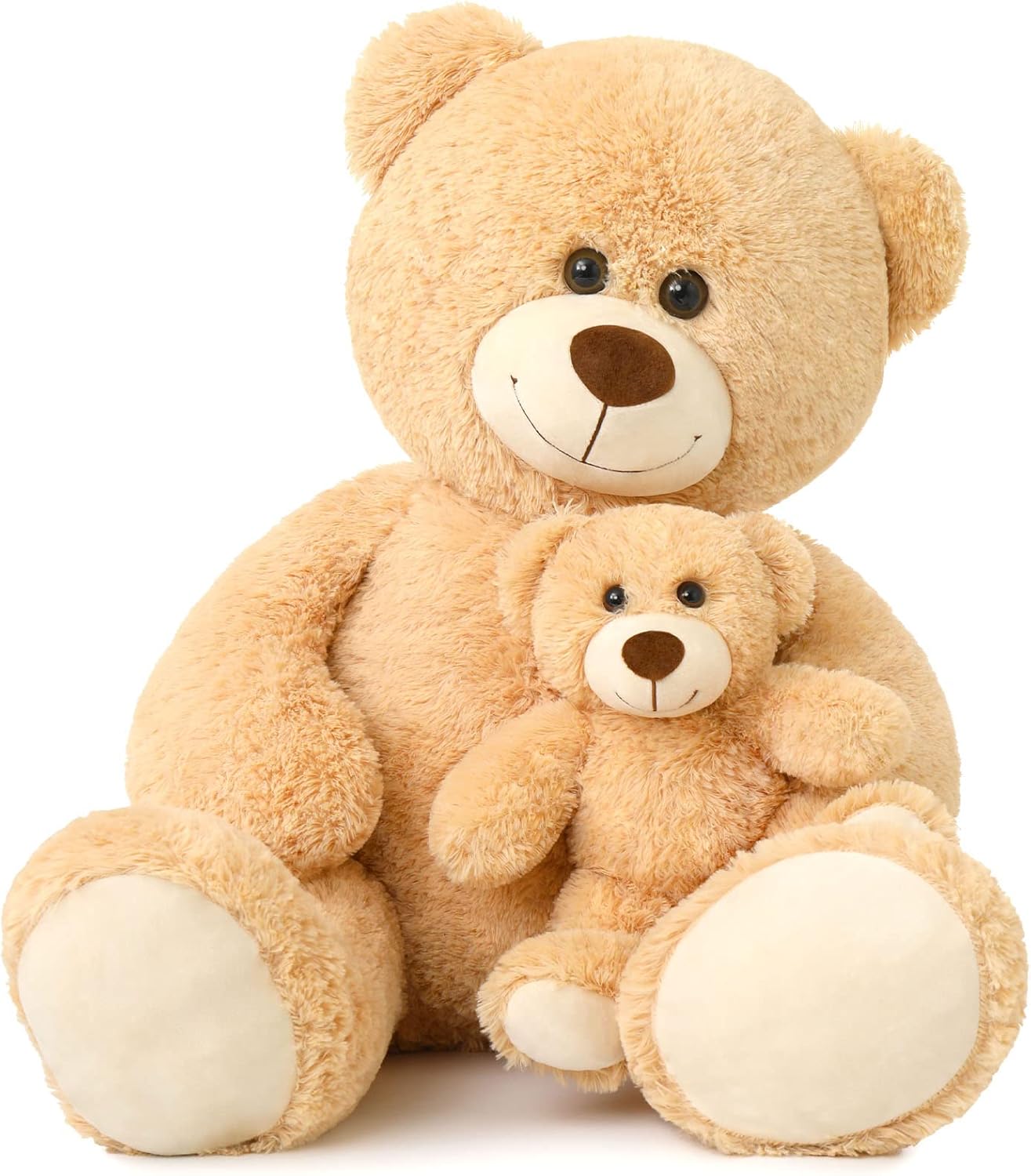 Muiteiur 39 Inch Giant Teddy Bear with Baby Bear Plush Toy
