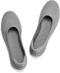 Womens Ballet Flat Knit Slip On Flats - Low Wedge Comfort