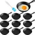 Remerry 10 Sets 4 in Cast Iron Skillets Mini Bundle - Compact Sizzling