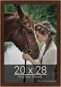 wallsthatspeak 20x28 Mocha Walnut Picture Frame for Puzzles