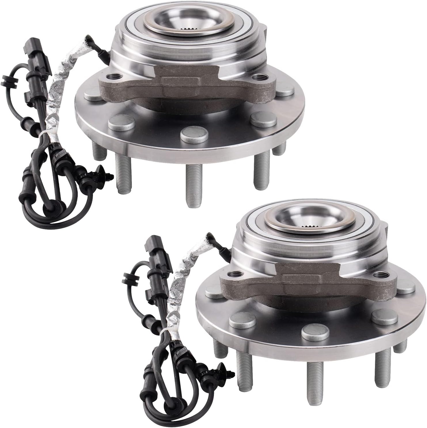 TRQ 2 Piece Front Wheel Bearing & Hub Assembly Set for Ram 2500